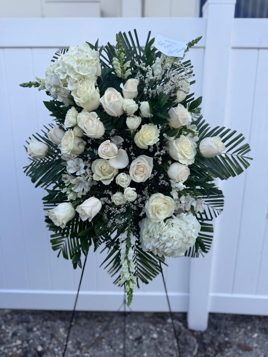 Heaven Sent Funeral Wreath with Stand