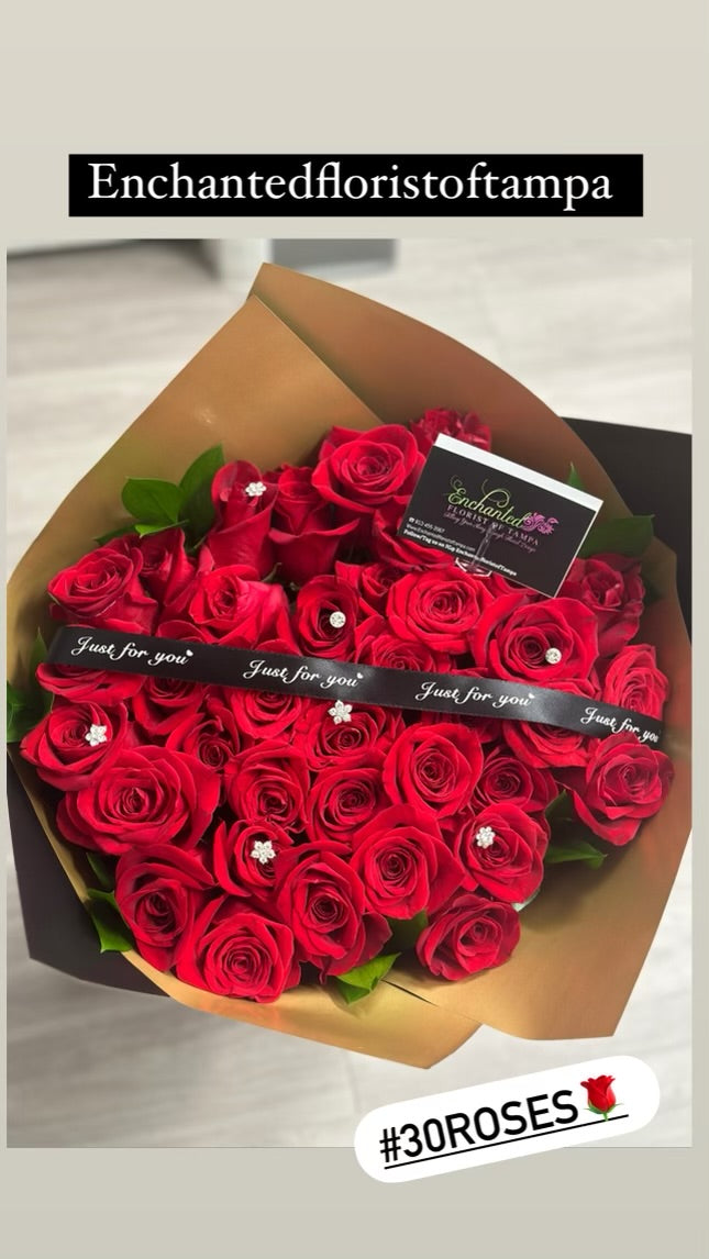 25 Roses Wrap Bouquet
